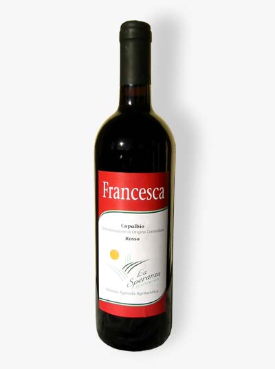 Vino rosso di nostra produzione: Francesca | La Speranza Agriturismo