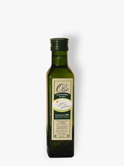 Olio Extravergine di Oliva di Categoria Superiore di nostra produzione: bottiglia da 0,25 litri | La Speranza Agriturismo