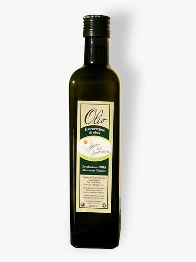 Olio Extravergine di Oliva di Categoria Superiore di nostra produzione: bottiglia da 0,5 litri | La Speranza Agriturismo