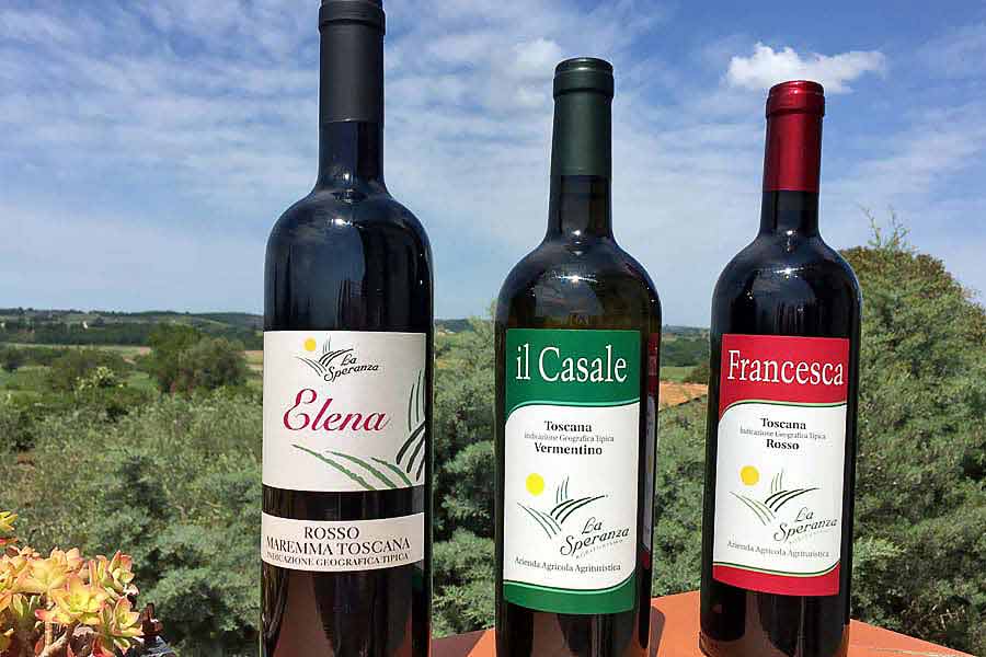 Agriturismo la speranza - prodotti - i nostri vini